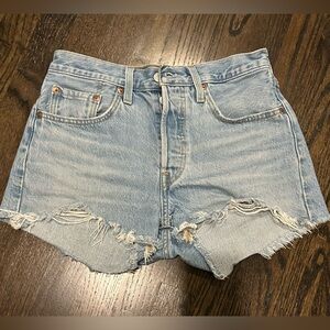 Levi’s 501 original denim cutoff shorts